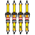 CAT 4-Piece Ratchet Tie-Down Set, 16 ft x 1.5 in, 1,000 lb Working Load